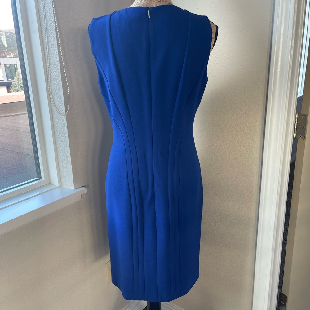 Hugo Boss Dresses Daladi Sleeveless Blue Sheath Dress. 8 - Picture 3 of 7